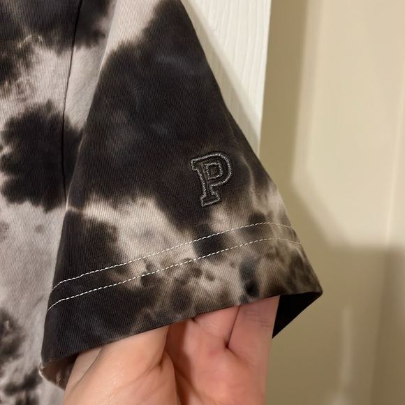 PINK Victorias Secret Oversized Grey Tie Dye T-shirt - Picture 6 of 8